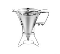 Dispensador de masa de acero inoxidable de grado profesional con capacidad de 1800 ml y boquillas ajustables para verter controlado masa de panqueques y cupcakes