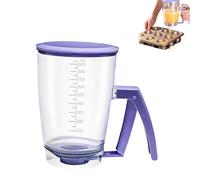 Dispensador de masa para panqueques, cupcakes y gofres, herramienta de horneado resistente con mango reforzado y válvula a prueba de fugas, recipiente de 900 ml fácil de llenar para desayunos sin