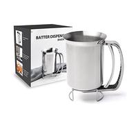 Dispensador de masa para panqueques de acero inoxidable, dispensador de masa para panqueques, 800 ml, embudo profesional de masa, herramienta de cocina para hornear obleas