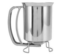 Dispensador de masa para panqueques Vertedor de panqueques de mano de acero inoxidable para hornear magdalenas Muffins Fácil de usar Gran aplicabilidad hace que las mezclas más