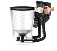 Dispensador de masa para tartas - 1 l contenedor de embudo coctelera - dispensador de masa para hornear con posavasos, para cocinar cupcakes para hornear magdalenas salsa de aderezo, sacos de especias