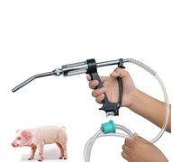 Dispensador de Medicina Continua Veterinaria, Dispositivo de dosificación automática Ajustable de 30 ML con Manguera para Ganado, ovejas, Cabras, Cerdos, Mascotas, alimentación de Animales y Uso