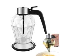 Dispensador de miel de vidrio, dispensador de transparente sin goteo, botella dispensadora de salsa multiusos de 200 ml, tarro dispensador de aceite de oliva, para leche condensada, fácil de