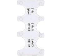 Dispensador de monedas blanco, caja de almacenamiento de monedas, monedero, monedero, monedero, monedero, monedero, monedero para coche, clasificador de dinero pequeño y soporte para monedas para