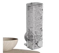 Dispensador de montaje en pared | Superficie lisa de policarbonato | Botella de succión de 450 ml con bomba de presión simple y diseño a prueba de fugas, organizador de pared de ducha para aire