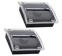 Dispensador de notas transparente que ahorra espacio, organizador de notas adhesivas, caja de almacenamiento para organización de escritorio, 10,5 x 10 x 4 cm, estuche de notas adhesivas