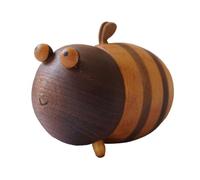 Dispensador de palillos de dientes de abeja para decoración del hogar y el escritorio, bonito regalo de madera de abeja para cumpleaños y Navidad, hecho de nogal negro y madera de haya