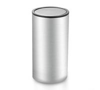 Dispensador de palillos de dientes, portátil de acero inoxidable 304, diseño elegante y conveniente (redondo negro)