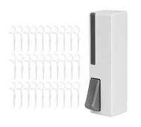 Dispensador de palitos de reutilizable recargable | Estuche portátil para palillos de hilo dental para viajes, hogar, baño, bolsa al aire libre, avión, cuidado de aparatos