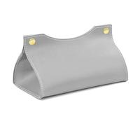 Dispensador de pañuelos de cuero para el hogar, color gris | Funda moderna para papel de seda, decoración elegante para el hogar, bolsa decorativa para pañuelos