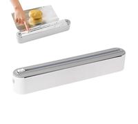 Dispensador De Papel De Cocina - Organizador Magnético De Papel De Aluminio, Estuche De Almacenamiento Recargable Para Cortador De Película Adhesiva, Soporte De Papal Encerado Para Cajón De Cocina, En