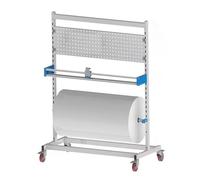 Dispensador de papel de regalo comercial con cortador integrado, diseño 2 en 1 para un embalaje eficiente, ideal para operaciones de almacén, fábrica y logística
