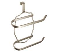 Dispensador de papel higi nico iDesign York Lyra de acero para colocar sobre el tanque - 18 x 10 x 24 cm, satinado