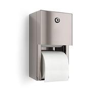Dispensador de Papel higiénico Comercial, 2 Rollos de Soporte de Papel higiénico de Acero Inoxidable, Montaje en Pared, dispensadores de pañuelos de Bloqueo para baño/baño