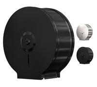 Dispensador de Papel higiénico Jumbo (Negro), Soporte de Papel higiénico Industrial de Grado Comercial, Acero Inoxidable, dispensador de baño con Bloqueo para Rollos de 9 Pulgadas (DIspensador de