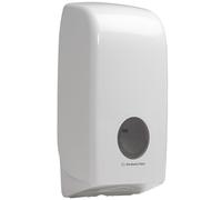 Dispensador de papel higiénico plegado Aquarius 6946 - 1 dispensador de papel higiénico blanco de una hoja