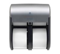 Dispensador de papel higinico de alta capacidad de 4 roll de 4 roll de 4 roll por GP Pro (Georgia-Pacific) Faux inoxidable 56746A 1 dispensador