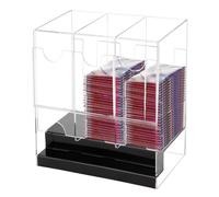 Dispensador De Paquetes De Refuerzo - Organizador De Tarjetas Transparente Acrílico De 3 Ranuras - Caja De Refuerzo | Caja De Almacenamiento Para Tarjetas Coleccionables | Soporte De Exhibición Para T