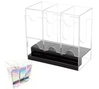 Dispensador De Paquetes De Tarjetas: Caĵa De Cubierta De Refuerzo Deportivo Con 3 Ranuras, Organizador De Exhibición Acrílico, Contenedor Protector | Estante De Almacenamiento De Colección, Equipo De