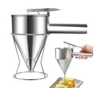Dispensador De Para Crepes - Embudo De Pistón Para Pastelería, Dispensador De Salsa De Chocolate | Embudo De Cocina De Acero Inoxidable Pistón Dispensador De Con Soporte Para Pasteles