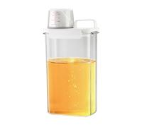 Dispensador De Para Lavandería - Recipiente De Líquido Transparente Con Taza Medidora, Dispensador Hermético | Organizador De Resistente A La Humedad Para Baño, 1100ml