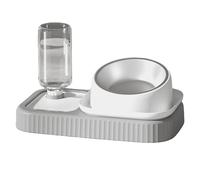 Dispensador de para mascotas, 32 x 19,5 x 13 cm, recipiente de alimentos, plato para cachorros de fácil limpieza, patio, porche, apartamento, espacio pequeño, condominio, estudio, perrera