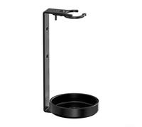 Dispensador de pared de champú y acondicionador con acción de bomba de fácil presión, compatible con la mayoría de artículos de tocador líquidos (soporte negro)