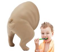 Dispensador de pasta de dientes para excrementos de perro, divertido exprimidor de pasta de dientes de animales, para niños, diseño de silicona con cierre automático, tapa de pasta de