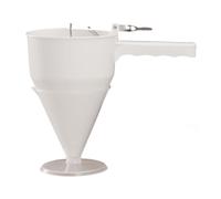 Dispensador de pasta para panqueques, 1200 ml Embudo con soporte para moldes para muffins, herramienta para panqueques, cocina casera, desayuno, postres, galletas, magdalenas, pasteles de