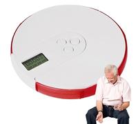 Dispensador de pastillas con alarma, de pastillas con alarma | Organizador de con recordatorio de - 4 alarmas/día, de almacenamiento de tabletas de 7 días, pantalla digital gran
