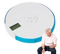 Dispensador De Pastillas Temporizado - Organizador De Medicamentos Para Personas Mayores Con Alarma, Pantalla Digital Grande 4 Alarmas Diarias | Caja portátil para tabletas de 7 días para una gestión