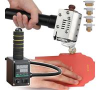 Dispensador de pegamento termofusible de mano, control de temperatura de 50 a 220 °C, pantalla digital, barriles de 50 ml o 150 ml, incluye rodillos de pegamento de tamaño 4/5