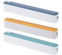 Dispensador de película alimentaria | Almacenamiento de papel de aluminio y película alimentaria | Dispensador de película de plástico con cortador | Dispensador de papel de aluminio | Desenrollador