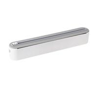 Dispensador De Película Alimentaria - Organizador De Papel De Aluminio, Cortador Magnético Integrado, Soporte De Almacenamiento De Película Alimentaria Recargable | Distribuidor De Embalaje Sostenible