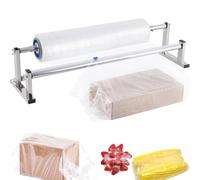 Dispensador de película elástico resistente, envoltora de paletas manual de 76mm Core con cortador incorporado, soporte de rollo de mano de acero inoxidable para logística de almacén y e e