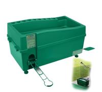 Dispensador de Pelotas de Golf de 100 Pelotas, Máquina Lanzadora de Pelotas de Golf con Soporte para 9 Palos, Estante de Almacenamiento con Grabación Automática, Entrega de Pelotas en Modo Dual