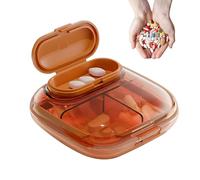 Dispensador de píldoras, caja hermética de pastillas,Organizador de medicina de viaje - Estuche de viaje Pastillero, Contenedor diario de píldoras, Collar de medicamentos