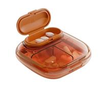Dispensador de píldoras, caja hermética para píldoras | Organizador de medicina de viaje - Dispensador de píldoras grande, pastillero portátil para píldoras, medicamentos