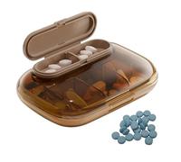 Dispensador de píldoras, caja hermética para píldoras | Organizador de medicina de viaje | Pastillero diario de viaje portátil de gran capacidad para porta collares y pendientes