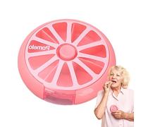 Dispensador de píldoras portátil - organizadora semanal grande de 15 cm, contenedor de almacenamiento con 7 compartimentos, medicina, vitaminas, dulces, gestión diaria de dosis, viajes, cuidado