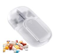 Dispensador de píldoras, trituradoras de píldoras para personas mayores - Tiny Pill Cutter reutilizable,Organizador de tabletas profesionales, separador de medicina versátil para viajes, la m