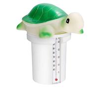 Dispensador de piscina Dispensador de cloro químico Dispositivo de tabletas con forma de animal con termómetro para jacuzzis Piscina Verde, Herramientas de jardín