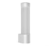 Dispensador de portavasos de papel con cabezal a prueba de polvo para proteger del polvo y el agua, fácil de limpiar y mantener, se adapta a hasta 60 vasos de papel de capacidad (blanco largo)