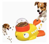 Dispensador de premios interactivo para perros y comedero lento tipo puzzle, diseño de pato duradero para perros pequeños y medianos, y gato