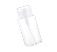 Dispensador de presión con tapa superior con tapa abatible, botella vacía, transparente, con cerradura, envase cosmético, botella vacía, recipientes recargables para artículos de tocador o champú