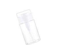 Dispensador de presión con tapa superior con tapa abatible, botella vacía, transparente, con cerradura, envase cosmético, botella vacía, recipientes recargables para artículos de tocador o champú