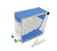 Dispensador de rollo de algodón dentista, 12x5,5x9,7 cm Kit de cuidado | Portaprensa transparente, protector pre-roll, contenedor, organizador de accesorios profesionales, higiene faci
