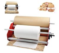 Dispensador de Rollos de Papel de Embalaje con Diseño de Panal, Portapapel Manual con Rodillo Ajustable y Diseño de Doble Eje, Portapapel Kraft para Envolver, para Vajilla, Libros y Manualidades