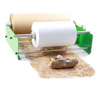 Dispensador de rollos de papel kraft de doble eje, soporte de papel de embalaje manual para protección de envío, máquina de estiramiento de embalaje eficiente