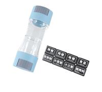 Dispensador de sal dosificadora de 0,50 g, dispensador de doble cabezal, textura de botella de sales para control preciso de condimentos, dispensador tipo prensa